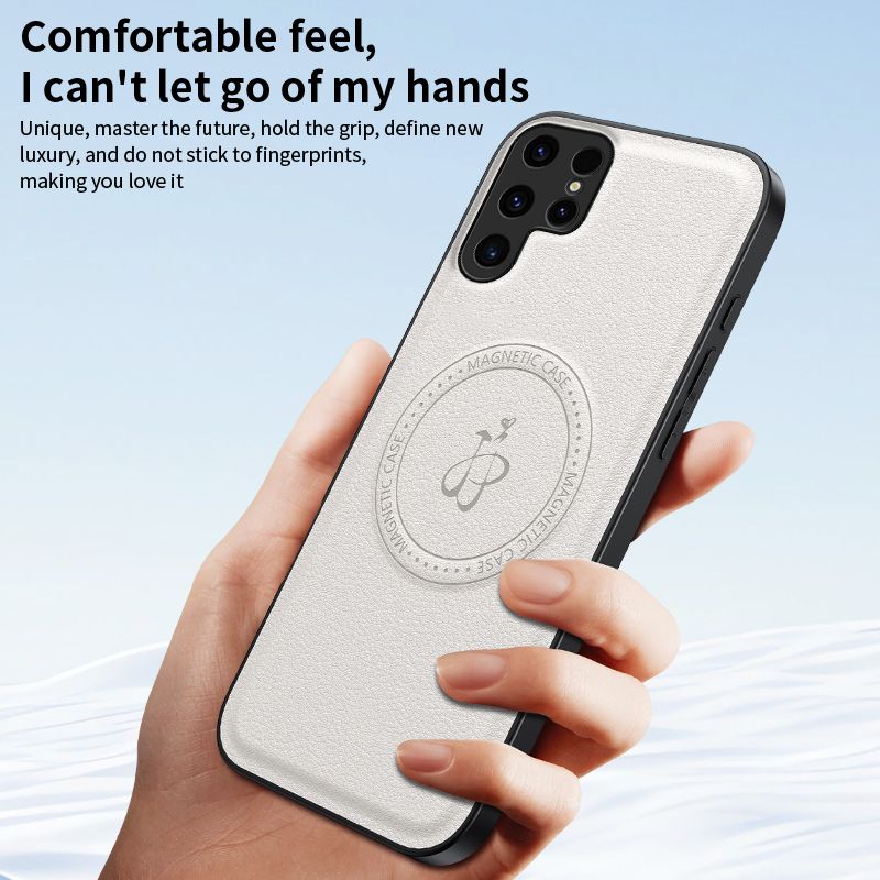 Magnetic Leather Phone Case for Samsung Galaxy S26 Ultra S25 FE S26 Plus S24 FE S23 FE S22 Ultra S21 Plus S21 PU Leather Back Cover for Samsung Galaxy S25 Plus S24 Plus S23 Plus S22 Plus