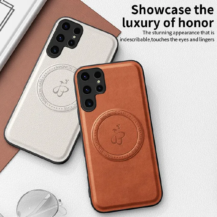 Magnetic Leather Phone Case for Samsung Galaxy S26 Ultra S25 FE S26 Plus S24 FE S23 FE S22 Ultra S21 Plus S21 PU Leather Back Cover for Samsung Galaxy S25 Plus S24 Plus S23 Plus S22 Plus