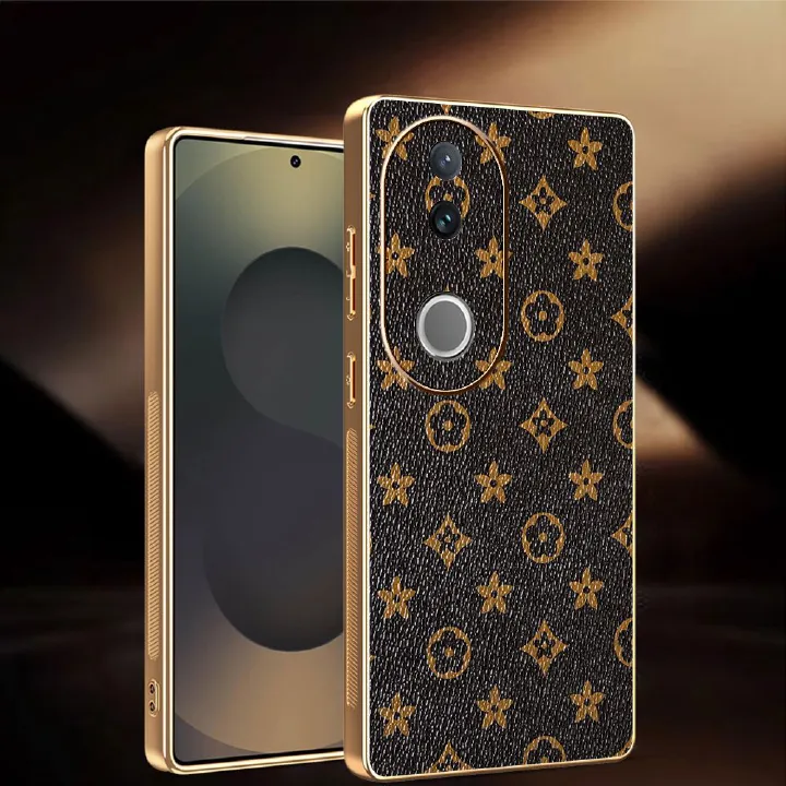 Light Luxury Leather Electroplated Phone Case for Vivo V50 V50 Lite V40 V40 Lite V30 V30 Pro V29 Pro V27e V27 Pro Lens Protection Cover