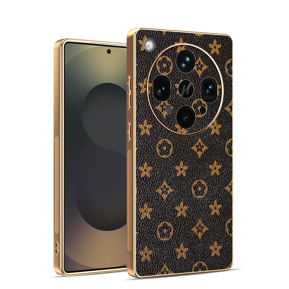 Light Luxury Leather Electroplated Phone Case for OPPO Find X8s X8s+ X8 Pro X8 Ultra X7 Ultra X7 X6 Pro Lens Protection Cover