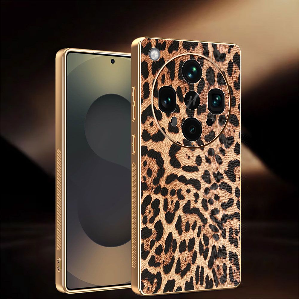 Light Luxury Leather Electroplated Phone Case for OPPO Find X8s X8s+ X8 Pro X8 Ultra X7 Ultra X7 X6 Pro Lens Protection Cover