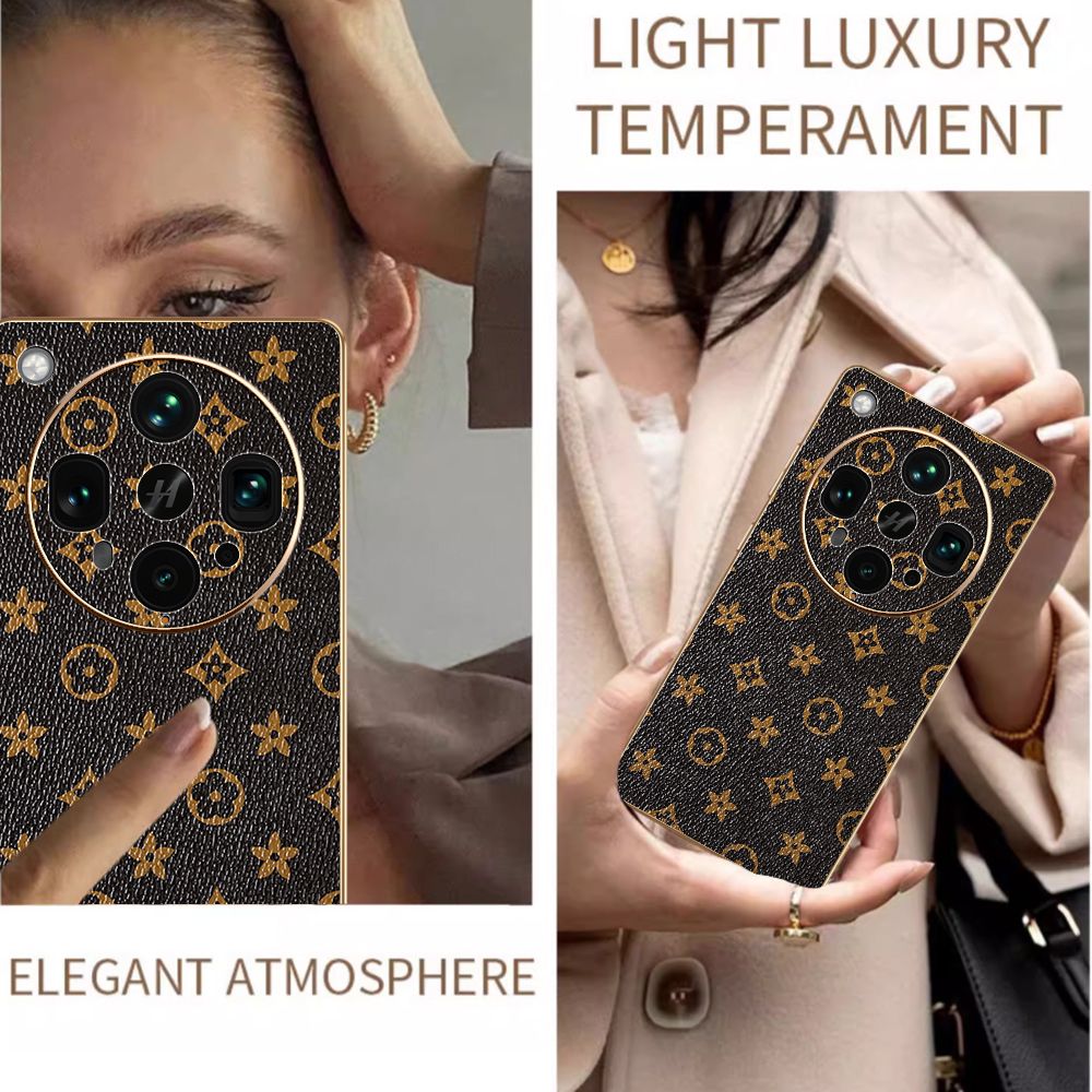 Light Luxury Leather Electroplated Phone Case for OPPO Find X8s X8s+ X8 Pro X8 Ultra X7 Ultra X7 X6 Pro Lens Protection Cover