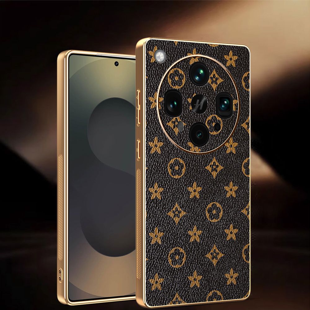 Light Luxury Leather Electroplated Phone Case for OPPO Find X8s X8s+ X8 Pro X8 Ultra X7 Ultra X7 X6 Pro Lens Protection Cover
