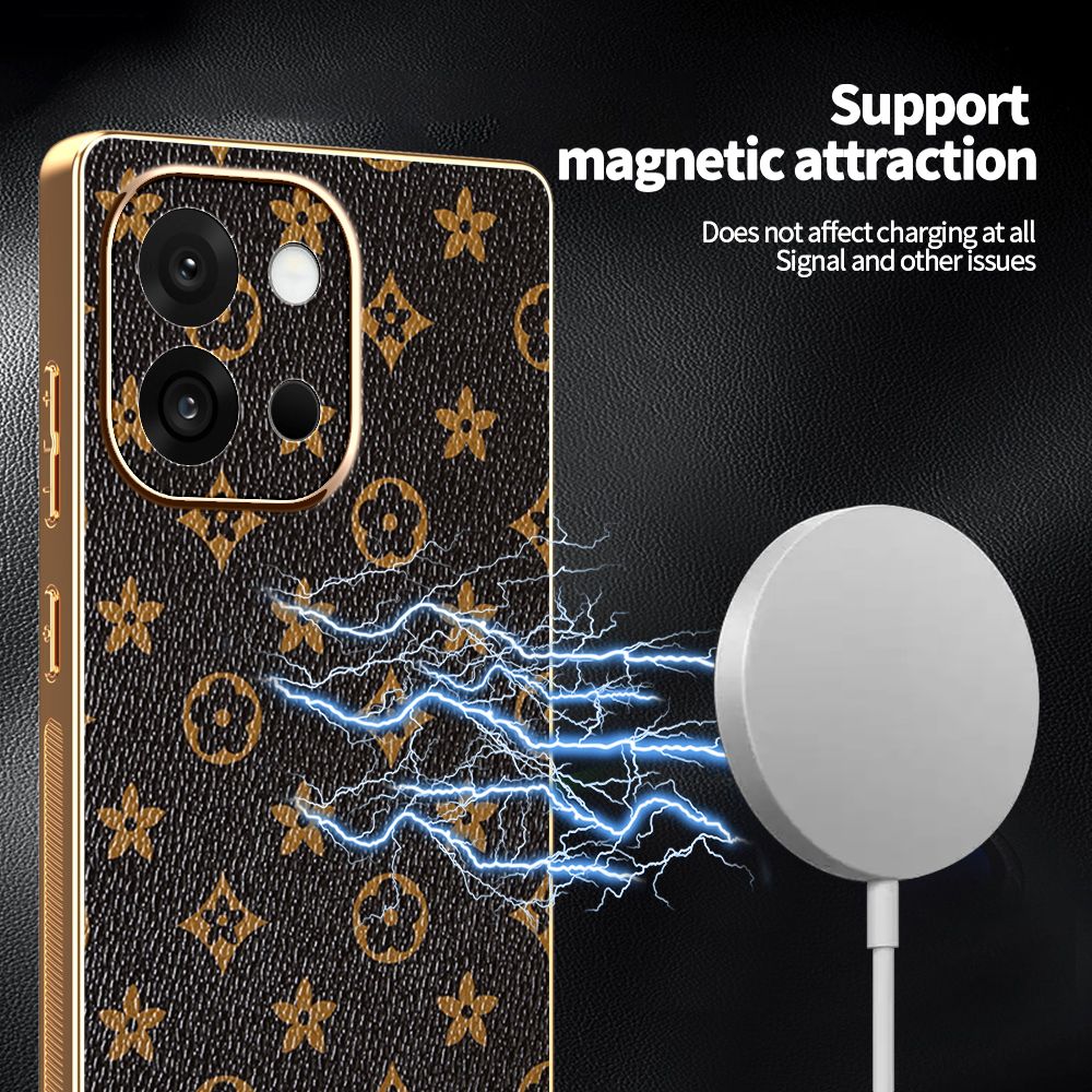 Light Luxury Leather Electroplated Phone Case for OnePlus 13T 13s 13R 13 12 12R 11 11R Lens Protection Cover