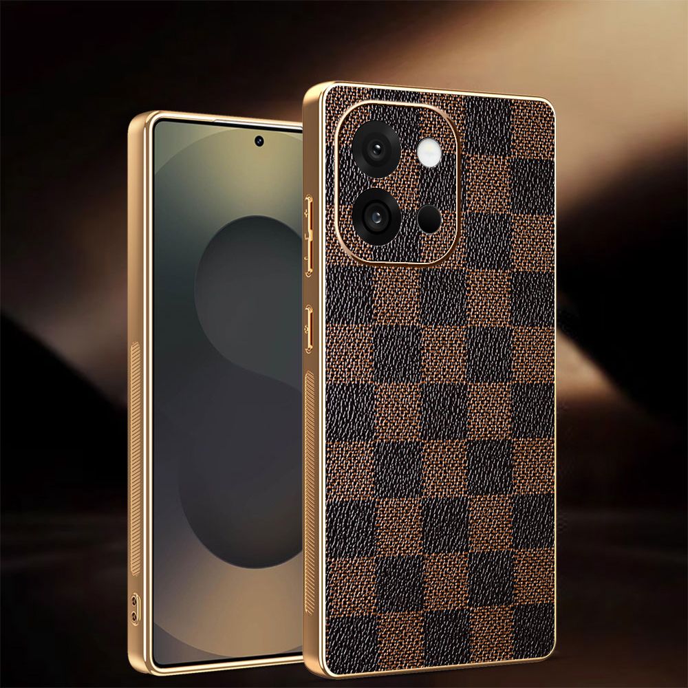 Light Luxury Leather Electroplated Phone Case for OnePlus 13T 13s 13R 13 12 12R 11 11R Lens Protection Cover