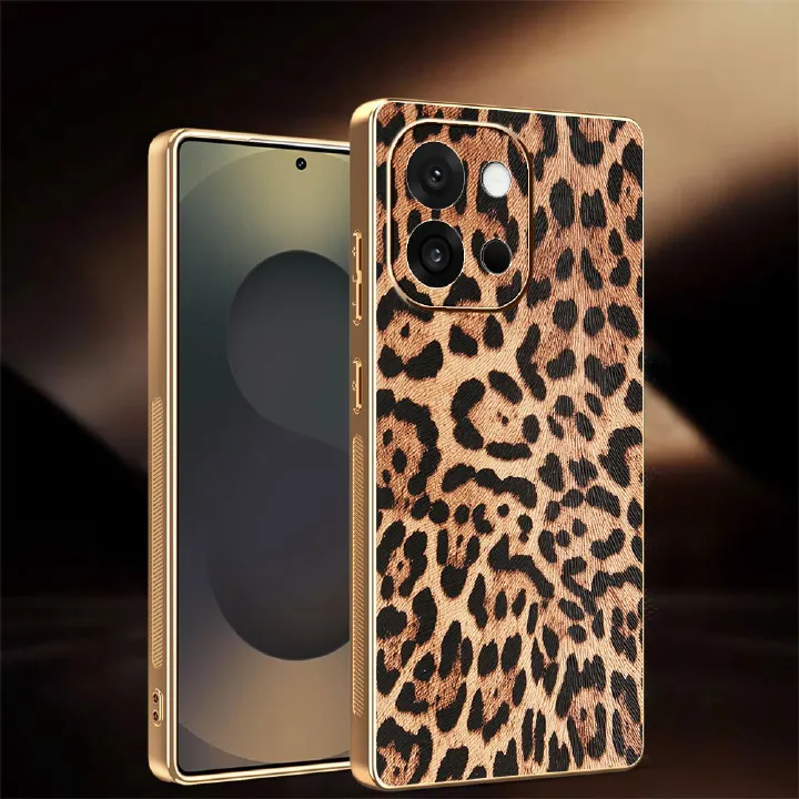 Light Luxury Leather Electroplated Phone Case for OnePlus 13T 13s 13R 13 12 12R 11 11R Lens Protection Cover