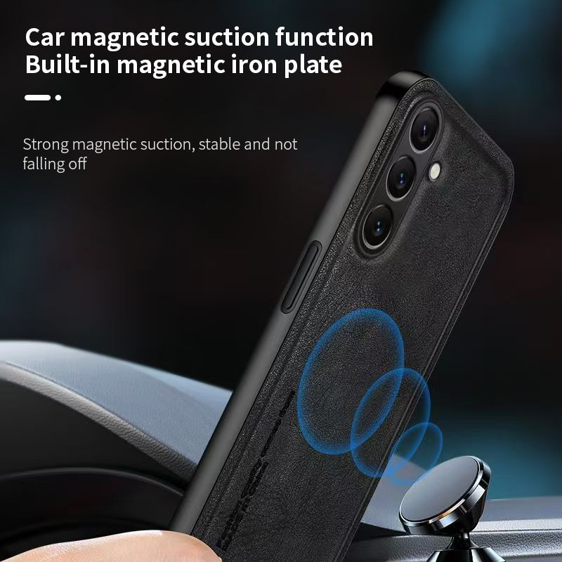 Luxury Business Phone Case for Samsung Galaxy A56 A36 A26 A16 A06 A55 A35 A25 A15 A05s A05 A54 A34 A24 A14 Magnetic Retro Leather All-inclusive Back Cover