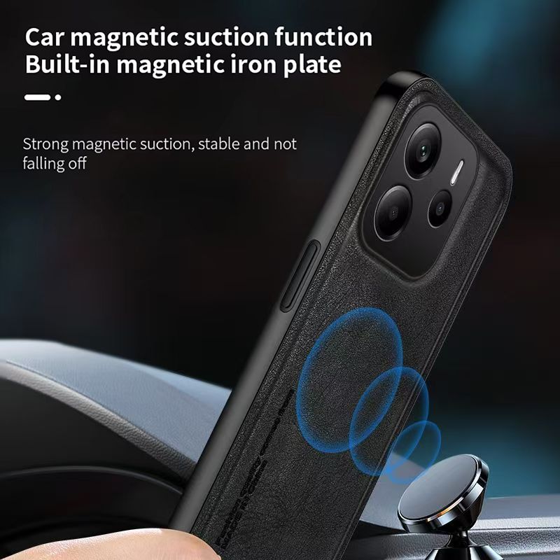 Luxury Business Phone Case for Xiaomi Redmi Note 14 Pro Plus 13 Pro+ Plus 12 Pro+ Plus 13R Pro 12 Turbo 12R Magnetic Retro Leather All-inclusive Back Cover