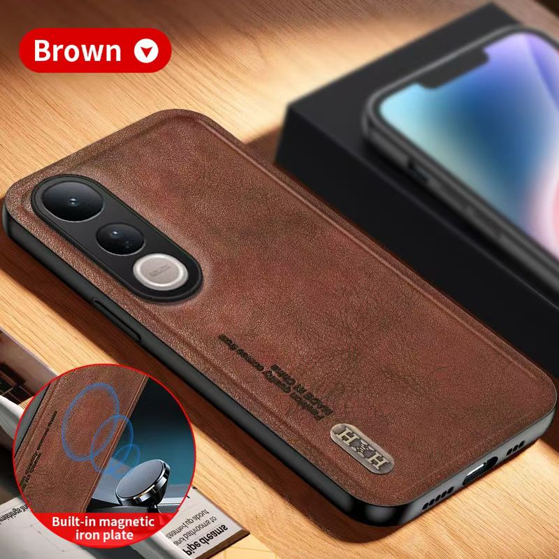 Luxury Business Phone Case for Vivo V50 V50 Lite V40 Pro V40 Lite V30 Pro V30 Lite V29 Pro V29e V27 Pro V27e Magnetic Retro Leather All-inclusive Back Cover