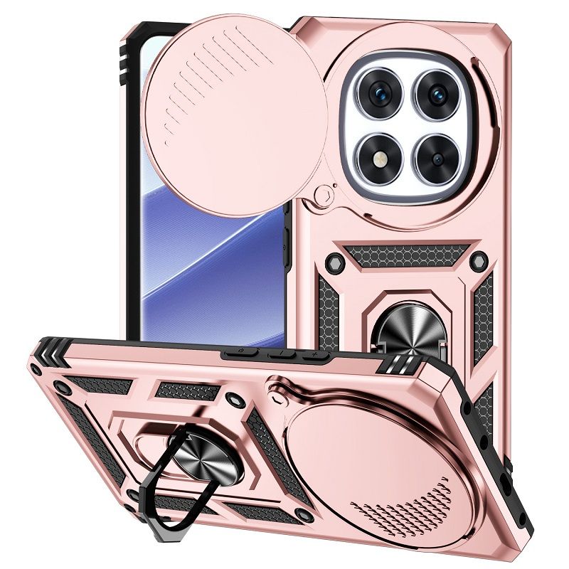 Luxury Slide Camera Lens Cover Case for Xiaomi Redmi Note 14 Pro 14 14 Pro+ Plus 14 13 Pro 12 Pro+ Plus 12R Pro 12 11 Pro 11 Pro 10 Pro Vehicle Mounted Magnetic Kickstand Case