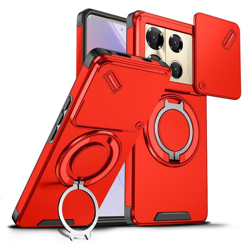 With Slide Camera Lens Protective Cover Case for Infinix Note 40 Pro+ 40 Pro 50 Pro+ Plus Magnetic Kickstand Luxury Phone Case