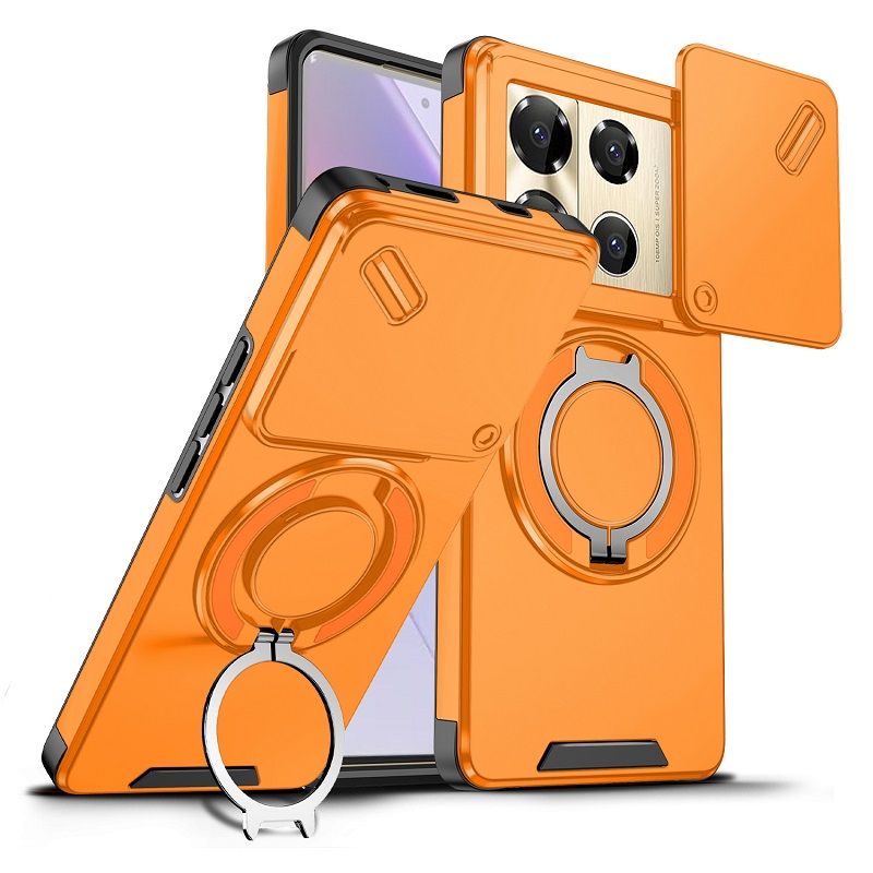 With Slide Camera Lens Protective Cover Case for Infinix Note 40 Pro+ 40 Pro 50 Pro+ Plus Magnetic Kickstand Luxury Phone Case