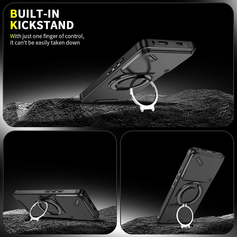 With Slide Camera Lens Protective Cover Case for Infinix Note 40 Pro+ 40 Pro 50 Pro+ Plus Magnetic Kickstand Luxury Phone Case