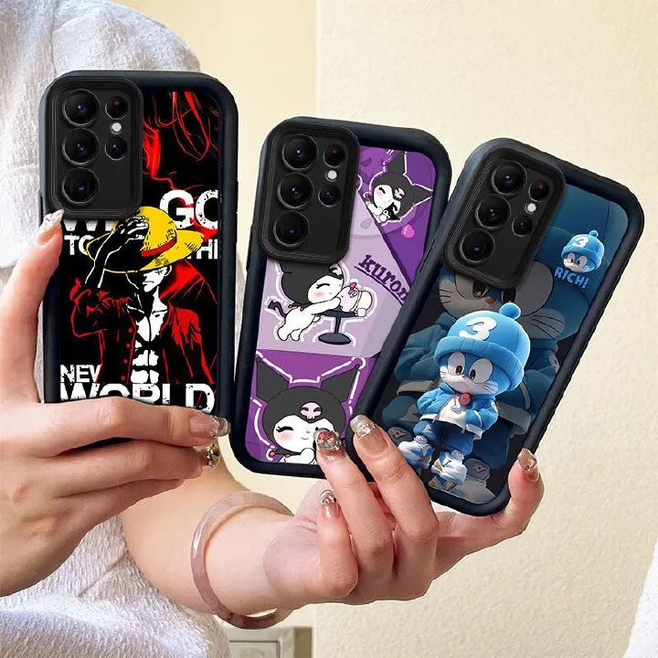 Cute Fashion Silicone Phone Case for Samsung Galaxy S25 Edge S25 Ultra S24 Plus S23 FE S22 S21 S20 FE Note 20 Ultra Anti Drop TPU Soft Back Cover Shockproof Full Protection Case