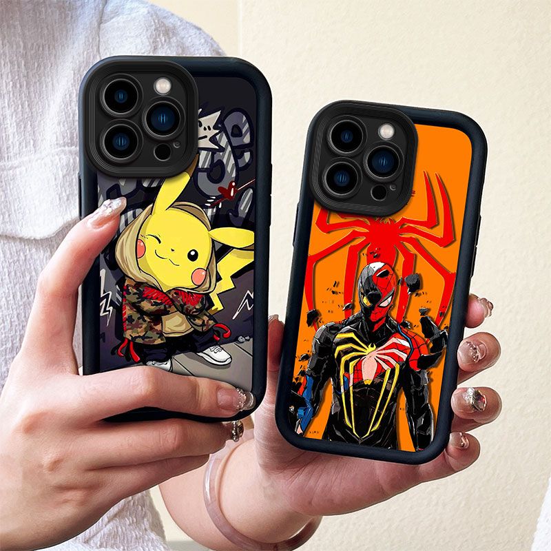 Cute Fashion Silicone Phone Case for iPhone 16e 16 Pro Max 16 Plus 15 14 Plus 13 12 11 Pro Max XS Max XR X 8 7 6 Plus Anti Drop TPU Soft Back Cover Shockproof Full Protection Case
