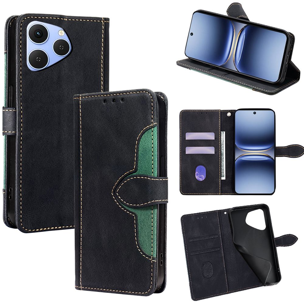 Leather Magnetic Flip Cover Phone Case for Tecno Spark 40 40 Pro 40 Pro+ Plus Shockproof Protection Stand Holder PU Leather Case