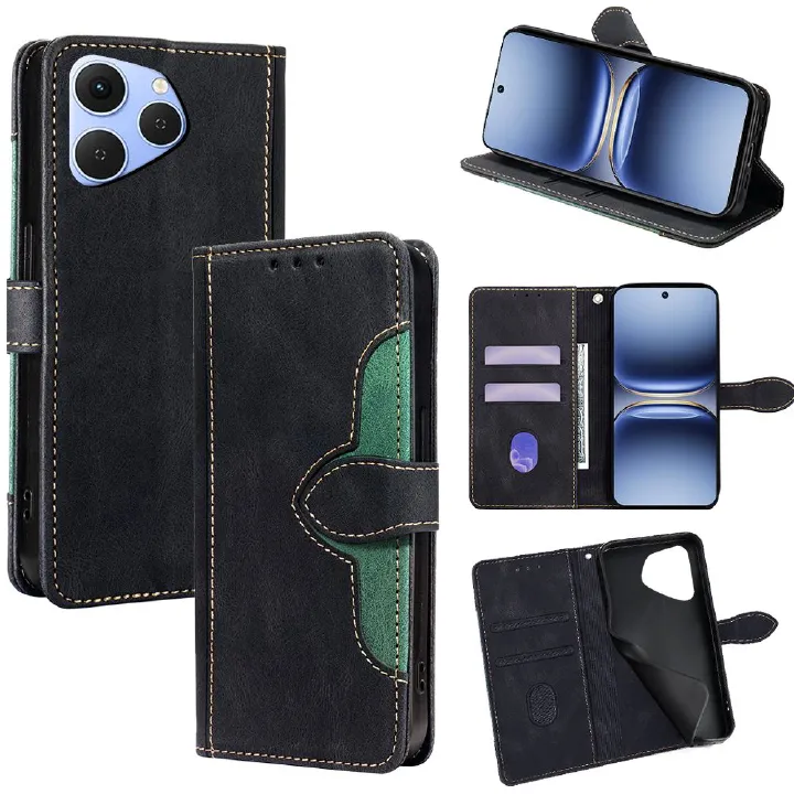 Leather Magnetic Flip Cover Phone Case for Tecno Spark 40 40 Pro 40 Pro+ Plus Shockproof Protection Stand Holder PU Leather Case