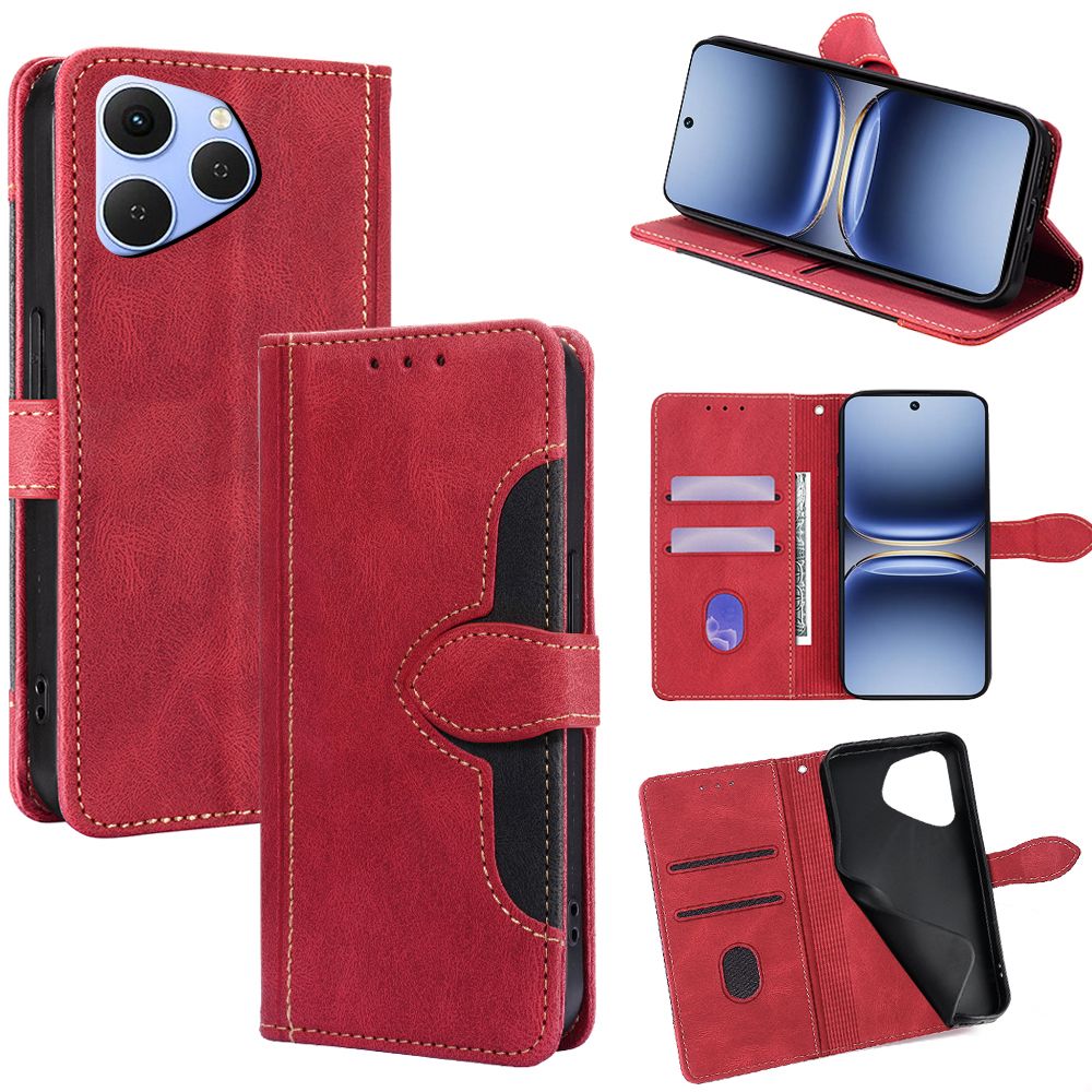 Leather Magnetic Flip Cover Phone Case for Tecno Spark 40 40 Pro 40 Pro+ Plus Shockproof Protection Stand Holder PU Leather Case