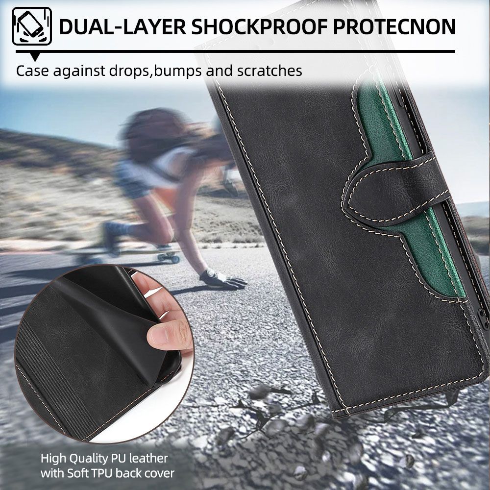 Leather Magnetic Flip Cover Phone Case for Tecno Spark 40 40 Pro 40 Pro+ Plus Shockproof Protection Stand Holder PU Leather Case