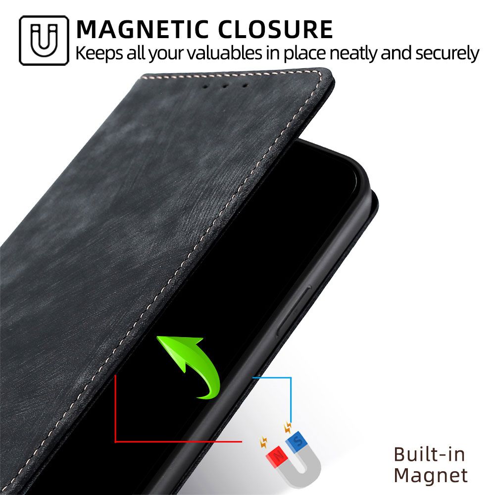 Leather Magnetic Flip Cover Phone Case for Infinix Note 50s 50x 50 Pro 50 Pro+ Plus [RFID Blocking] Shockproof Protection Stand Holder PU Leather Case
