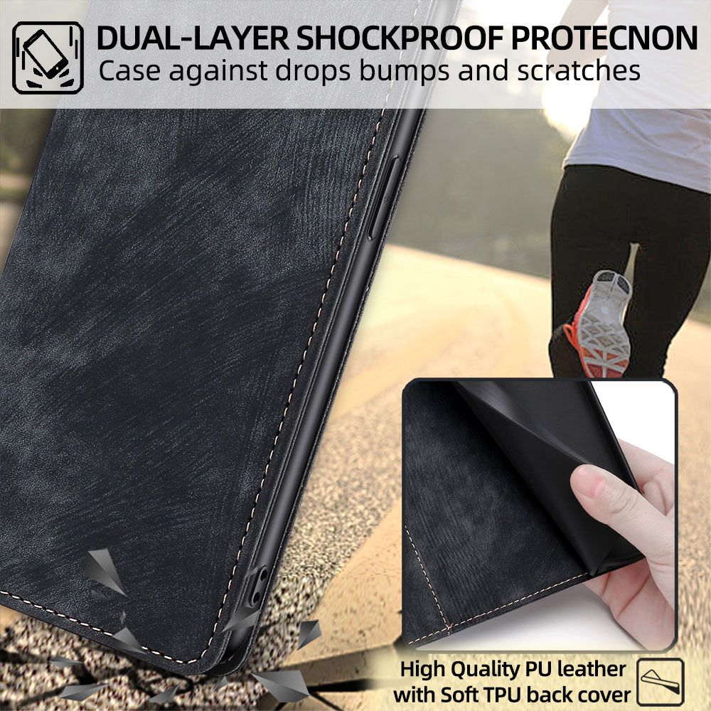 Leather Magnetic Flip Cover Phone Case for Infinix Note 50s 50x 50 Pro 50 Pro+ Plus [RFID Blocking] Shockproof Protection Stand Holder PU Leather Case