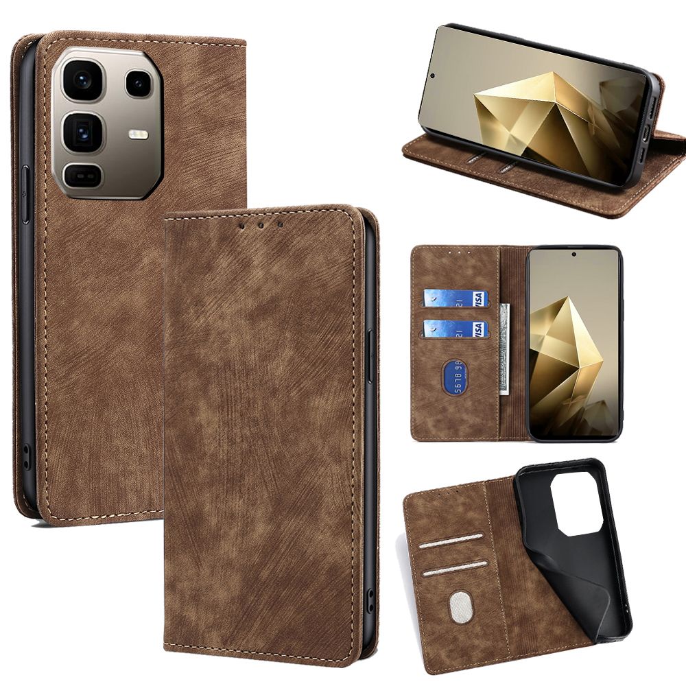 Leather Magnetic Flip Cover Phone Case for Infinix Note 50s 50x 50 Pro 50 Pro+ Plus [RFID Blocking] Shockproof Protection Stand Holder PU Leather Case
