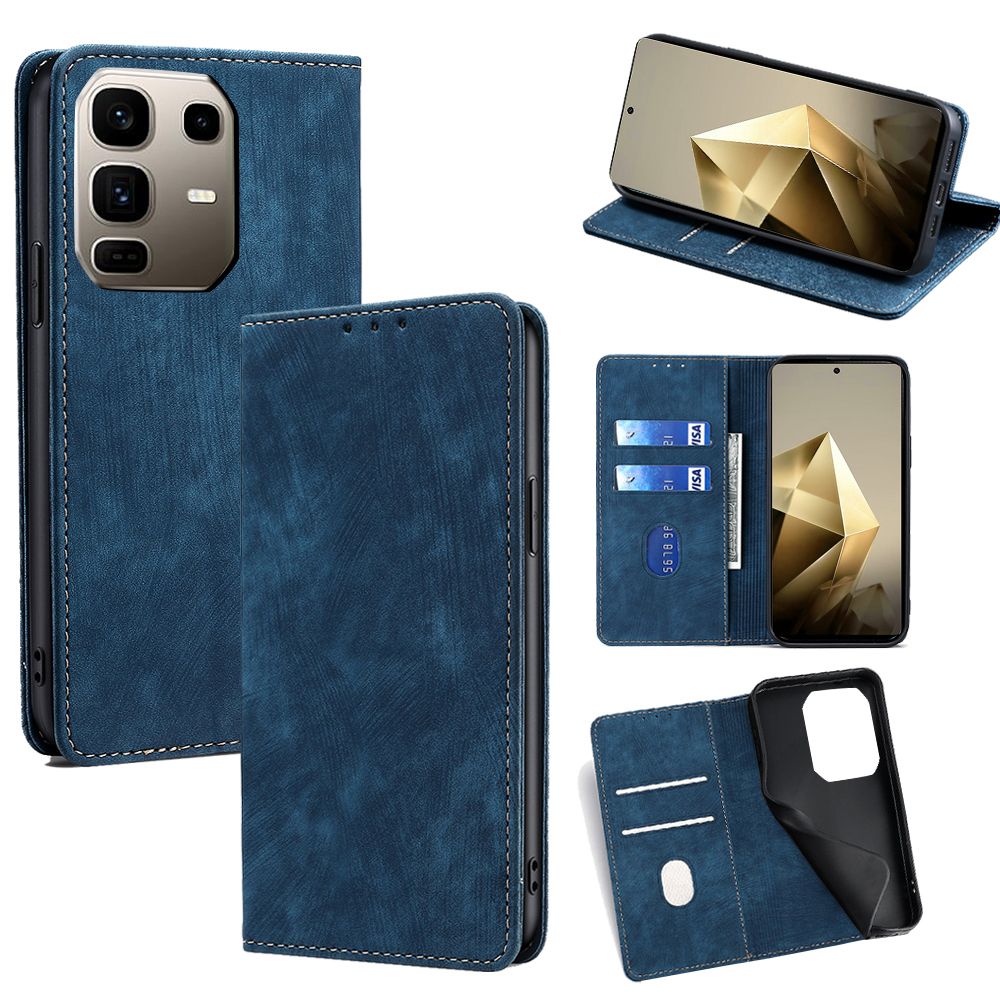 Leather Magnetic Flip Cover Phone Case for Infinix Note 50s 50x 50 Pro 50 Pro+ Plus [RFID Blocking] Shockproof Protection Stand Holder PU Leather Case