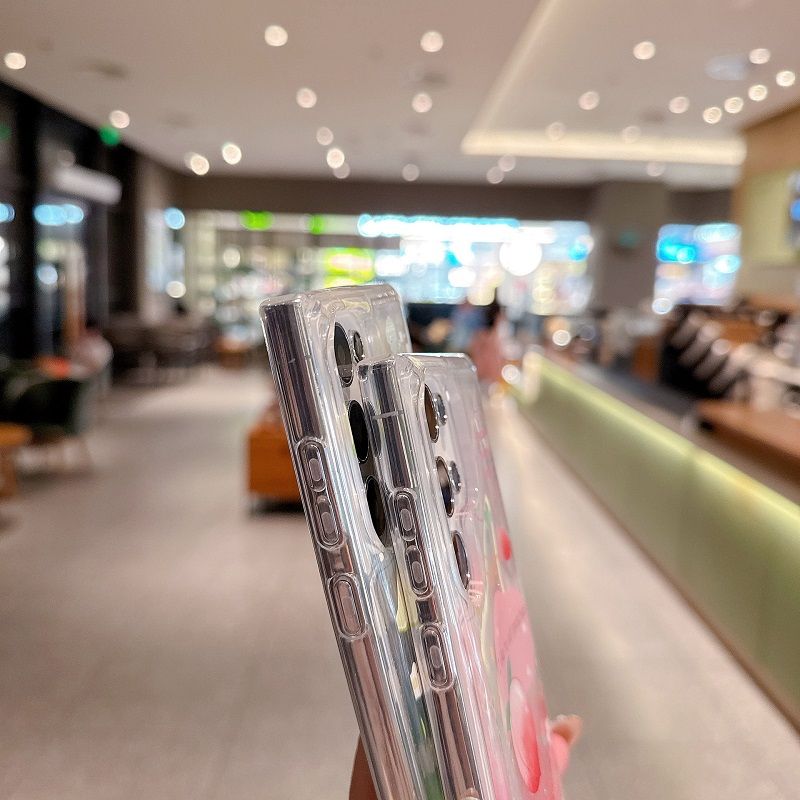 Phone Case for Samsung Galaxy S25 Ultra S25 Plus S24 S23 S22 S21 S20 FE Note 20 Ultra 10 Plus Fruit Fashion Quicksand Soft Silicone Cover