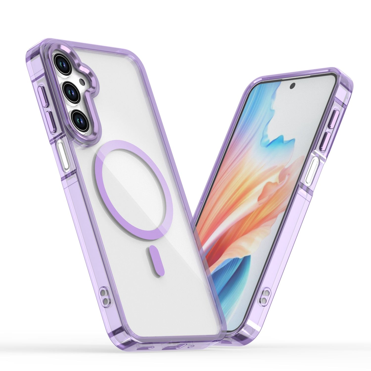 Phone Case for Samsung Galaxy A17 A07 A56 A36 A26 A16 A06 A55 A35 A25 A15 A05s A05 A54 A34 A24 A14 A04s Acrylic Hard Clear Case [Compatible with Magsafe ] Yellowing Resistant Magnetic Cover