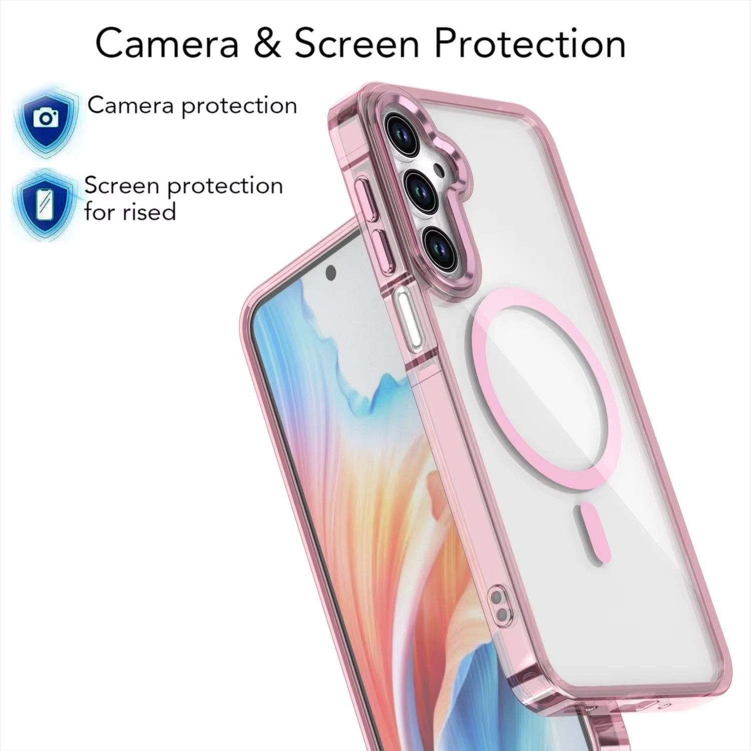 Phone Case for Samsung Galaxy A17 A07 A56 A36 A26 A16 A06 A55 A35 A25 A15 A05s A05 A54 A34 A24 A14 A04s Acrylic Hard Clear Case [Compatible with Magsafe ] Yellowing Resistant Magnetic Cover