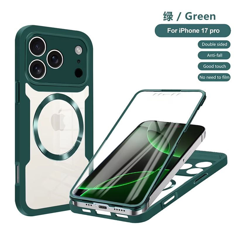 Magnetic Case for iPhone 17 Pro Max 17 Air 17 Pro 17 16e 16 Plus 15 14 Plus 13 12 11 Pro Max Compatible with Magsafe,Full Body Rugged CaseBuilt-in Screen Protector Anti-Shock Case