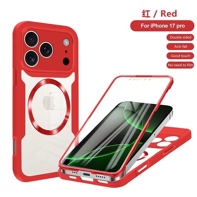 Magnetic Case for iPhone 17 Pro Max 17 Air 17 Pro 17 16e 16 Plus 15 14 Plus 13 12 11 Pro Max Compatible with Magsafe,Full Body Rugged CaseBuilt-in Screen Protector Anti-Shock Case