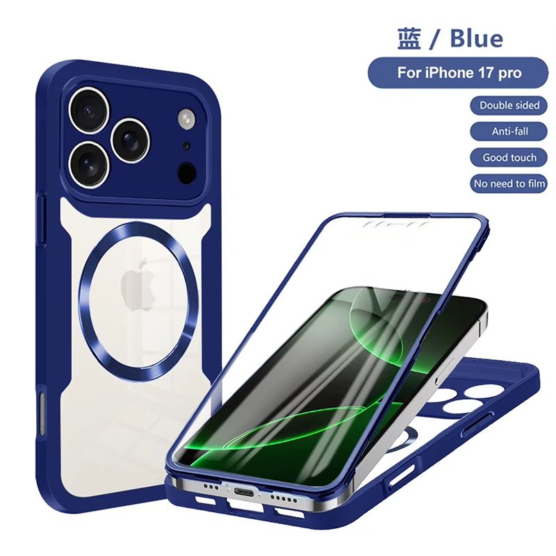 Magnetic Case for iPhone 17 Pro Max 17 Air 17 Pro 17 16e 16 Plus 15 14 Plus 13 12 11 Pro Max Compatible with Magsafe,Full Body Rugged CaseBuilt-in Screen Protector Anti-Shock Case