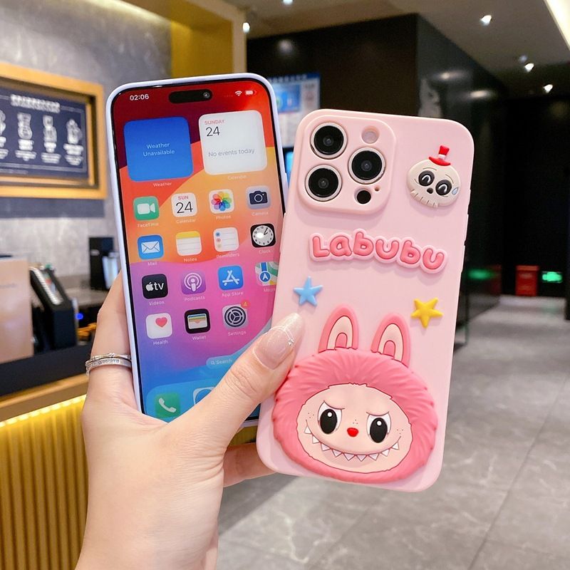 Cartoon Cute Labubu Silicona Phone Case for Xiaomi Redmi 14C A5 A3 A2+ A1+ 13C 13 12C 12 10C 10 10A 9C 9T 9a 9 Protective Cover