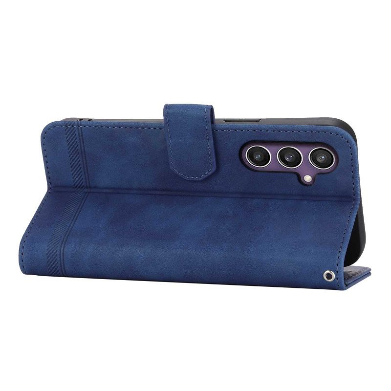 PU Leather Flip Cover for Samsung Galaxy A17 A07 A56 A36 A26 A16 A06 A55 A35 A25 A15 A05s A05 A54 A34 A24 A14 A04s Leather Phone Protection Shockproof Wallet Cover With Hand Strap