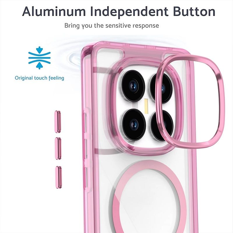 Phone Case for Xiaomi Redmi Note 14 Pro 14 Pro+ 13 Pro+ 13 12R Pro 12 Pro+ Plus 11S Acrylic Hard Clear Case [Compatible with Magsafe ] Yellowing Resistant Magnetic Cover