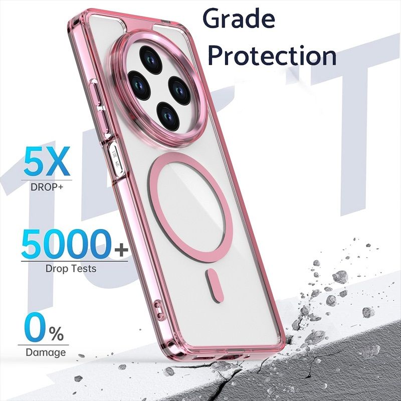 Phone Case for Xiaomi Redmi 14C A5 A4 A3 Pro A3x A3 14C 13C 13 12C 12 Acrylic Hard Clear Case [Compatible with Magsafe ] Yellowing Resistant Magnetic Cover