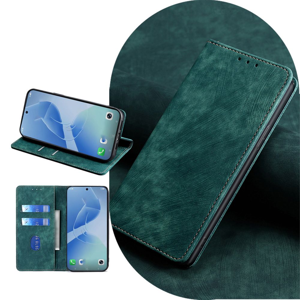 Leather Magnetic Flip Cover Phone Case for Infinix Hot 60 Pro+/Plus 60i 60 Pro [RFID Blocking] Shockproof Protection Stand Holder PU Leather Case