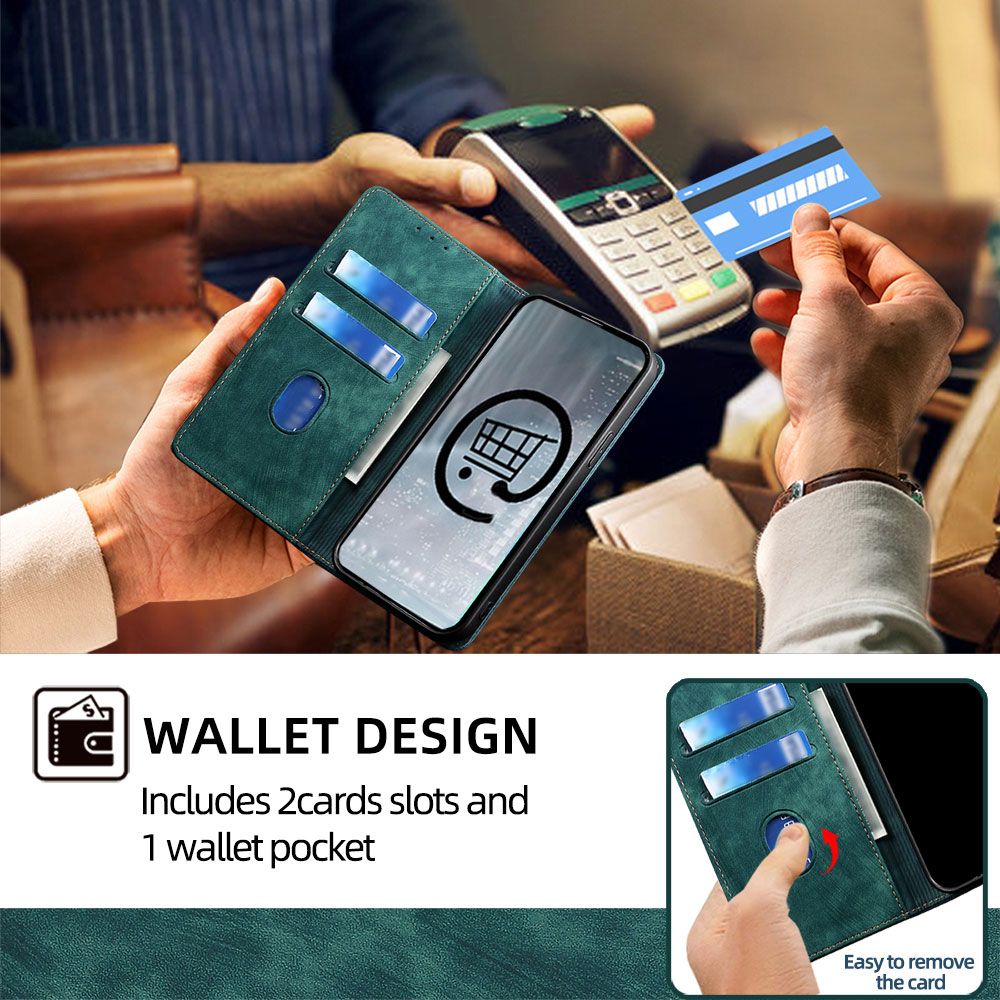 Leather Magnetic Flip Cover Phone Case for Infinix Hot 60 Pro+/Plus 60i 60 Pro [RFID Blocking] Shockproof Protection Stand Holder PU Leather Case