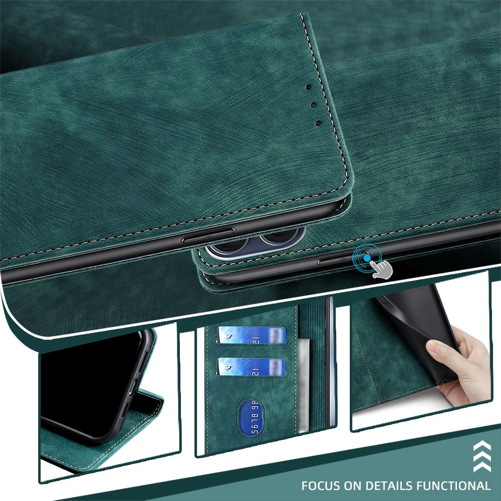 Leather Magnetic Flip Cover Phone Case for Infinix Hot 60 Pro+/Plus 60i 60 Pro [RFID Blocking] Shockproof Protection Stand Holder PU Leather Case