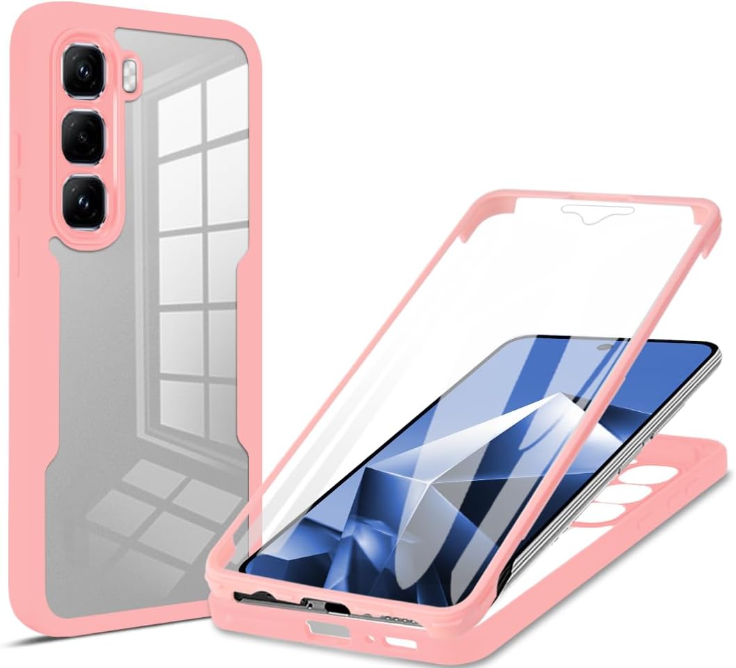 360 Full Protection Case for infinix Hot 60 Pro+/Plus 60i 60 Pro Cover Built-in Screen Protector