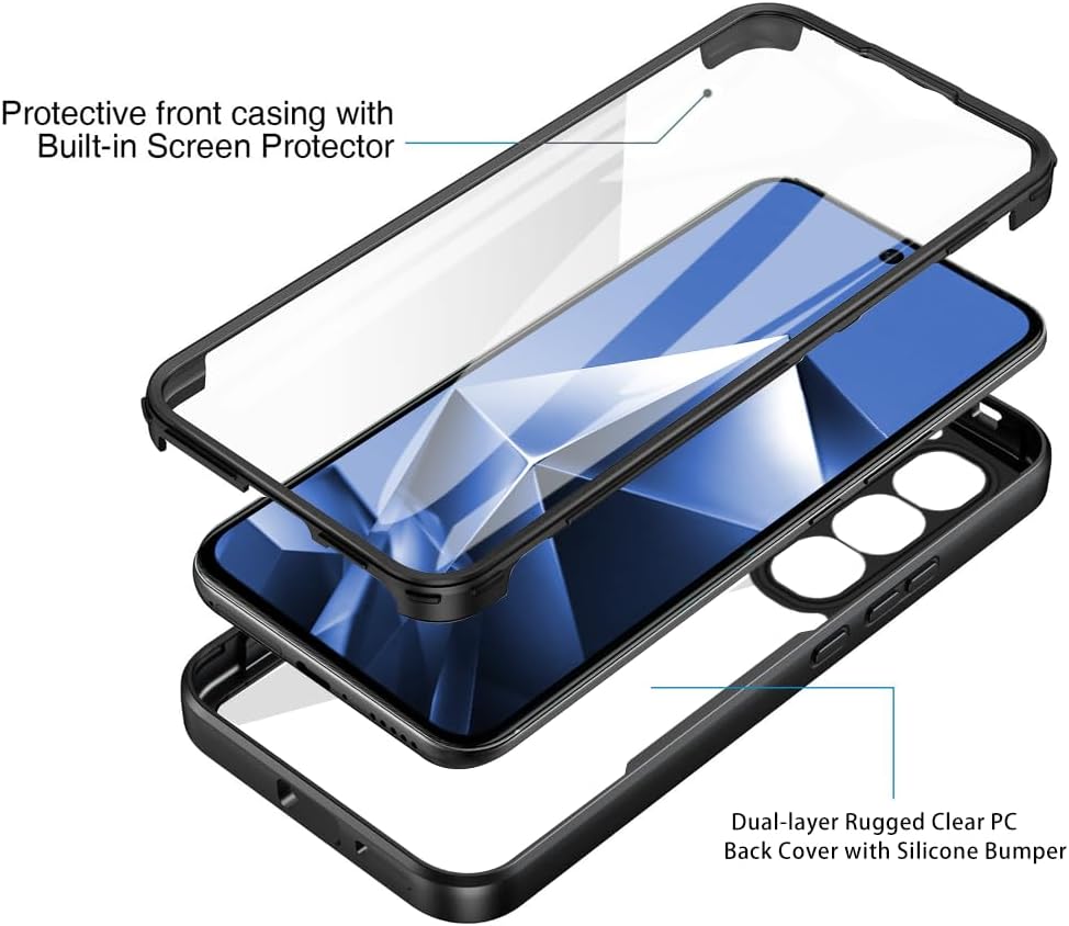 360 Full Protection Case for infinix Hot 60 Pro+/Plus 60i 60 Pro Cover Built-in Screen Protector