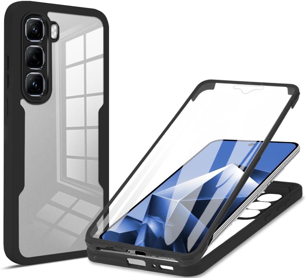 360 Full Protection Case for infinix Hot 60 Pro+/Plus 60i 60 Pro Cover Built-in Screen Protector