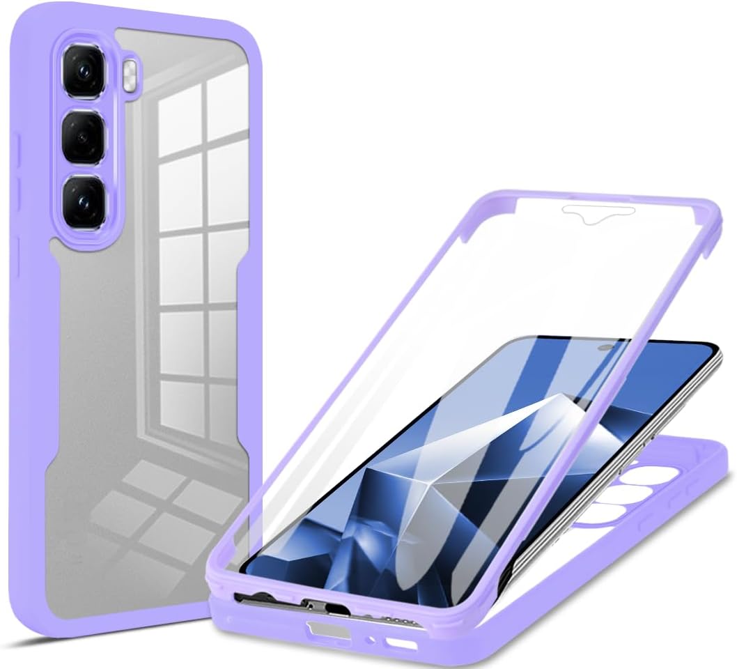 360 Full Protection Case for infinix Hot 60 Pro+/Plus 60i 60 Pro Cover Built-in Screen Protector