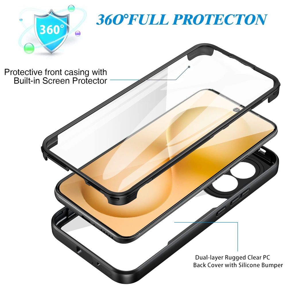 360 Full Protection Case for Vivo V60 V60 Lite Cover Built-in Screen Protector