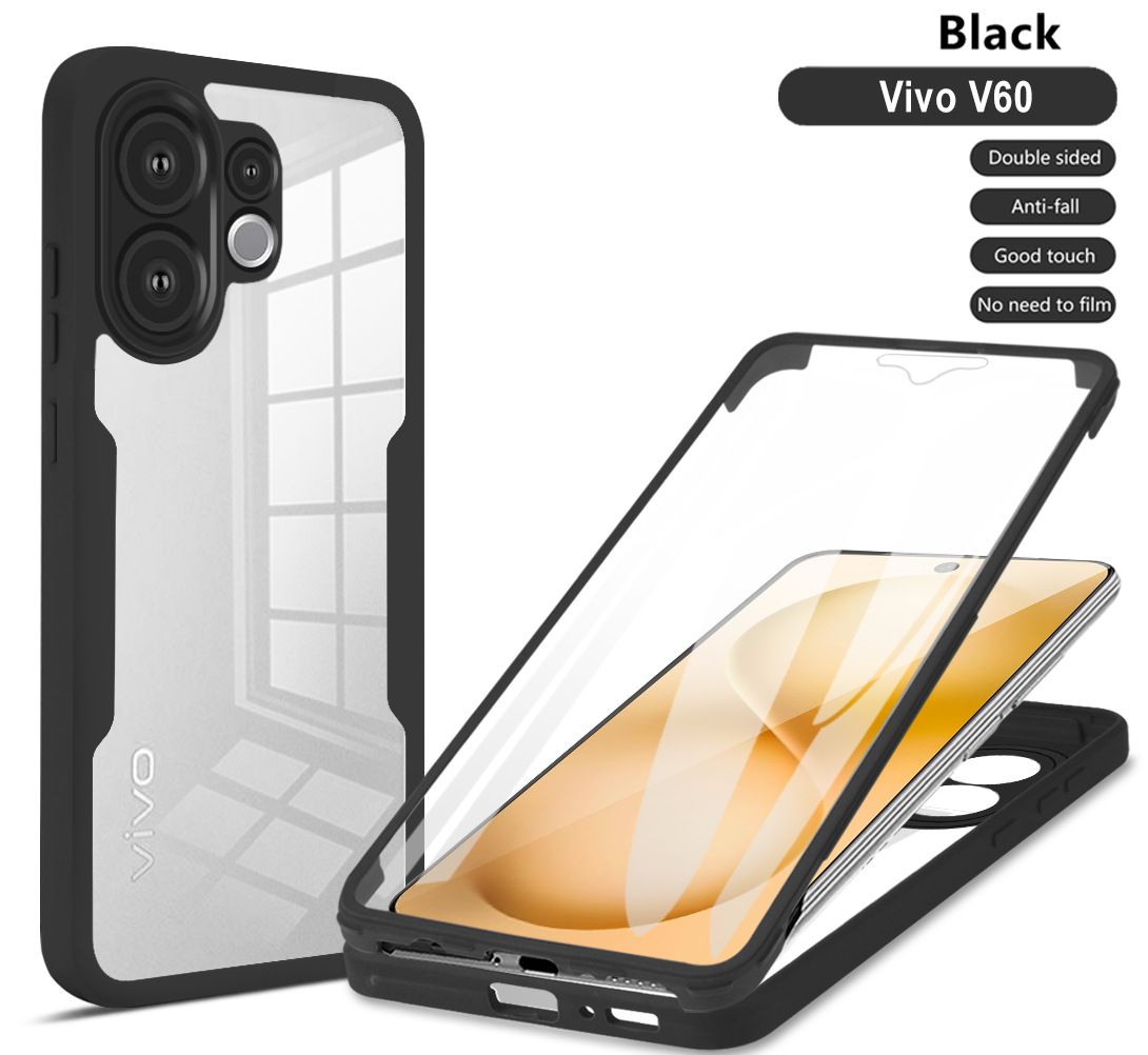 360 Full Protection Case for Vivo V60 V60 Lite Cover Built-in Screen Protector