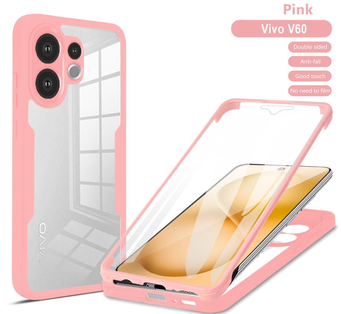360 Full Protection Case for Vivo V60 V60 Lite Cover Built-in Screen Protector