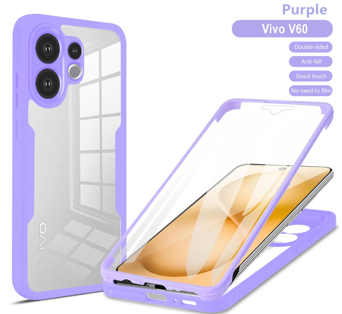360 Full Protection Case for Vivo V60 V60 Lite Cover Built-in Screen Protector