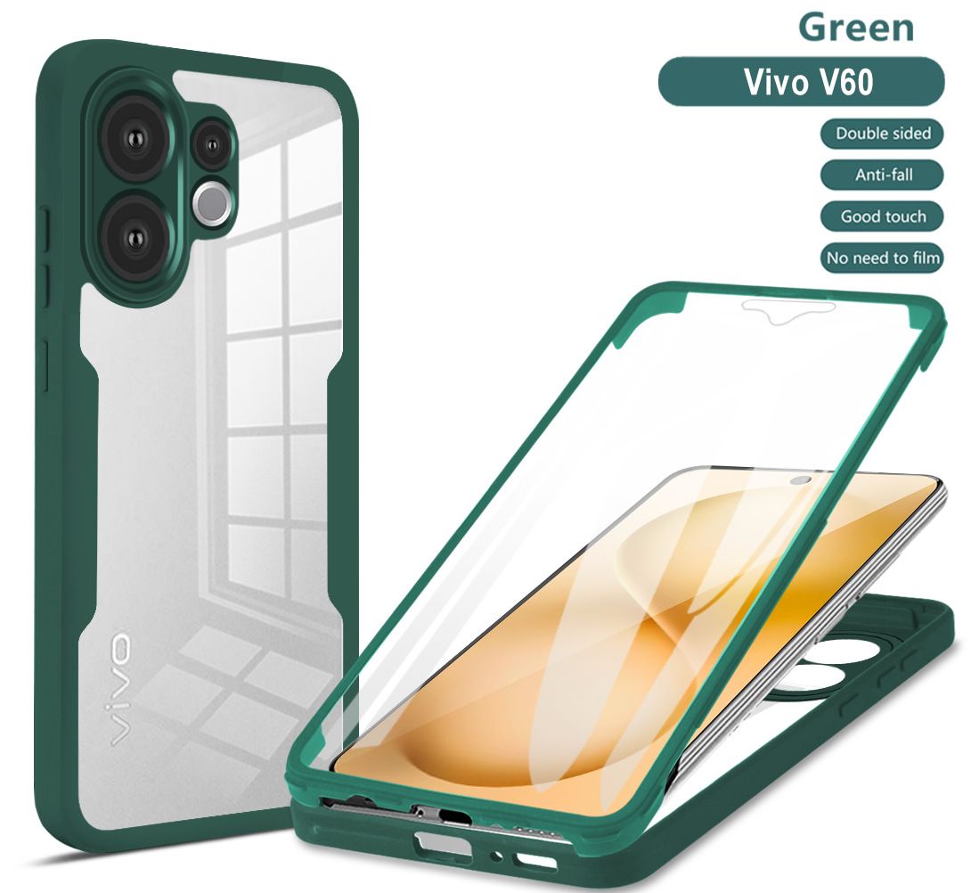 360 Full Protection Case for Vivo V60 V60 Lite Cover Built-in Screen Protector