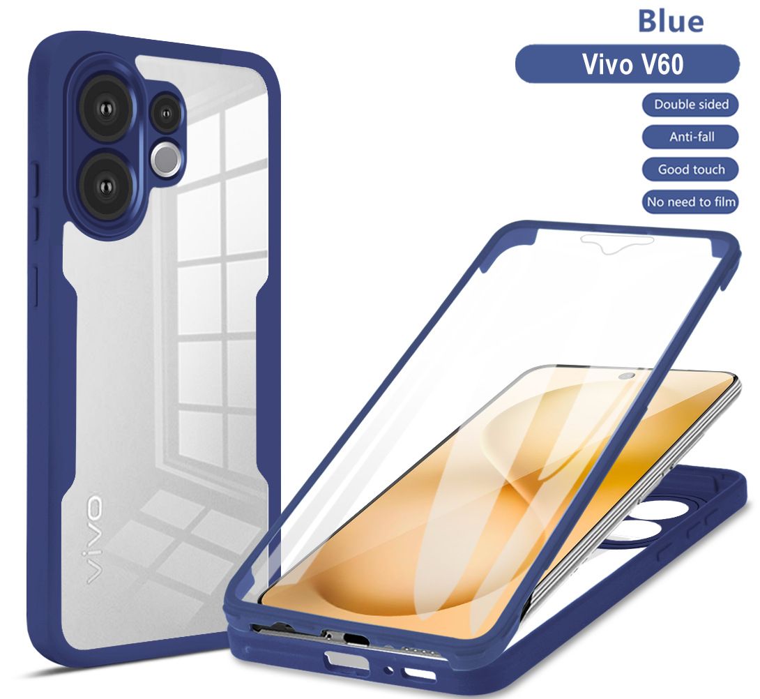 360 Full Protection Case for Vivo V60 V60 Lite Cover Built-in Screen Protector